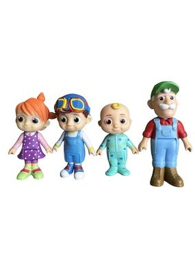 CocoMelon Action Figures Tom Tom YoYo JJ and Grandpa